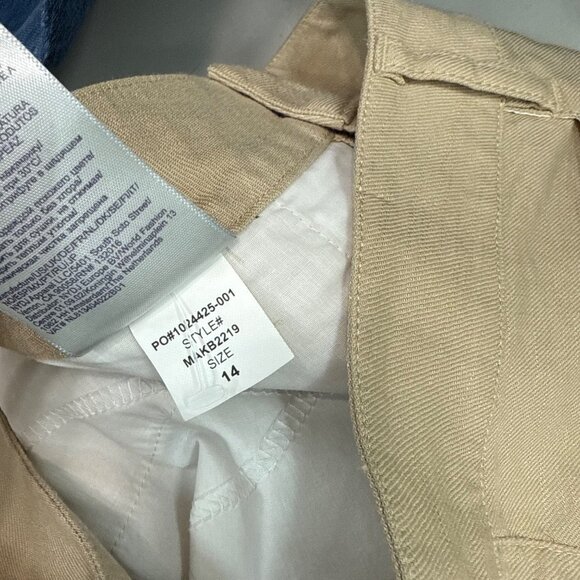 NYDJ Stretch Linen Khaki Trouser Pants MAKB2219 Womens size 14 - Picture 6 of 10